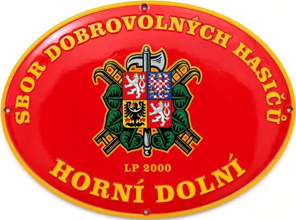 Smaltovaná cedule pro hasiče H18-sdh 4